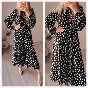 Mango Belted Print Dress